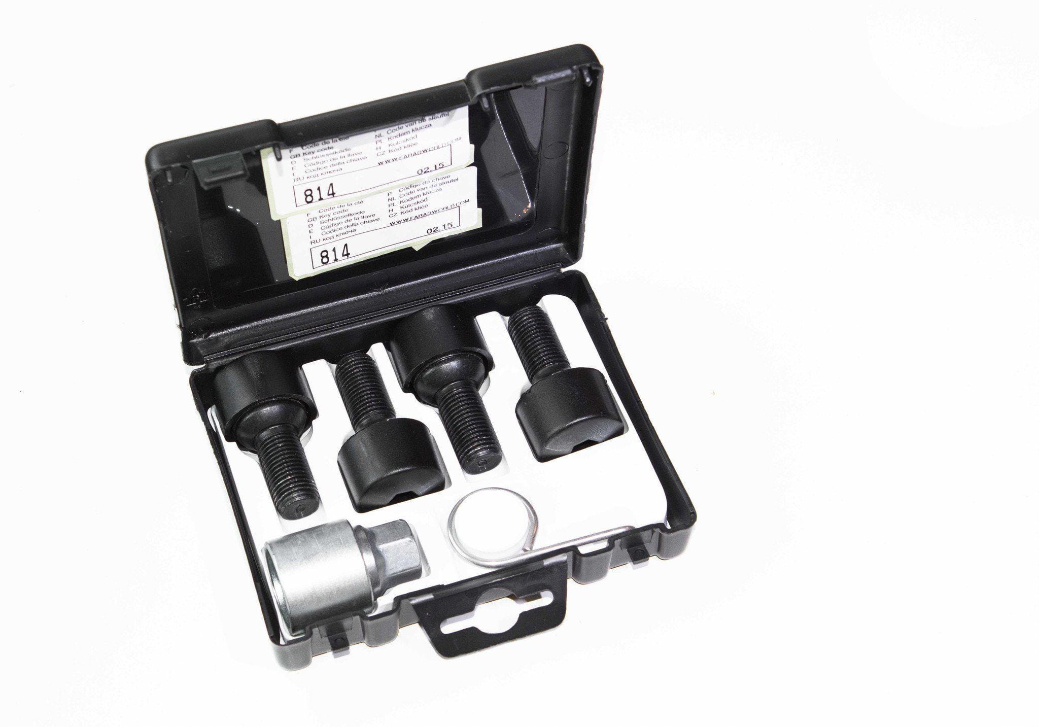 Volkswagen Wielvergrendeling – Set Van 4 – M14 X 1,5 X 27 – Origineel VW-accessoire – Met Afdekkappen – Willekeurige Codering