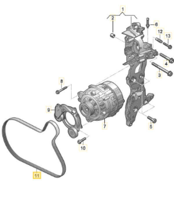 05L903159 - Poly-V Belt - Audi B9/C8 Mild Hybrid - A4/A5/A6/A7/Q5.