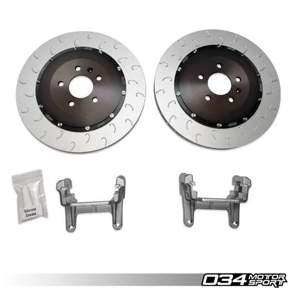 034 Motorsport - 2-Piece Floating Rear Brake Rotor 370mm Upgrade Audi B9 A4/S4/A5/S5/Q5/SQ5 - GREY