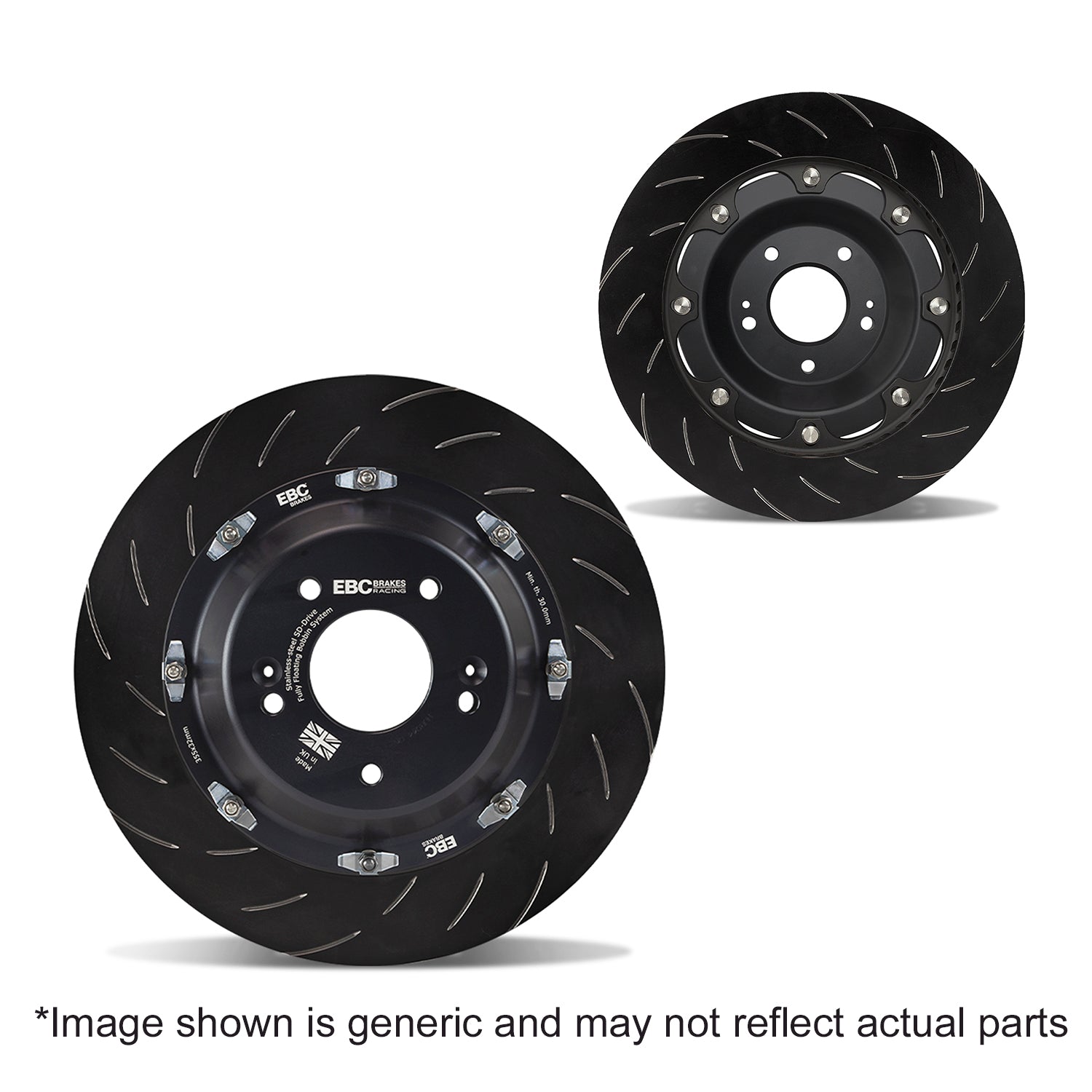 SG2F037 - EBC Racing 2-Piece Floating Brake Disc Rotors - Audi RS3 8V ...