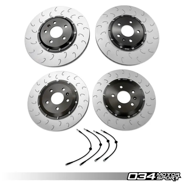 MTEC C-Hook Performance Brake Discs Pair 345mm For Audi S4 B8 S5 V6 V8 - Front