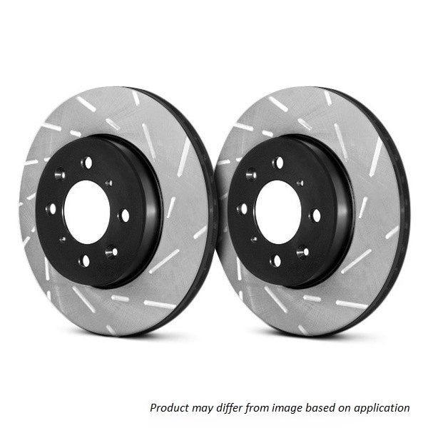 Rear Slotted Brake Rotors (Pair) - Volkswagen & Audi PQ35 chassis ...