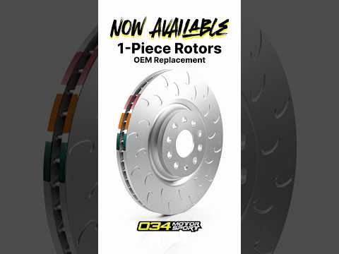 034 Motorsport - 1-Piece Rear Brake Rotor Upgrade Kit, Volkswagen & Au ...