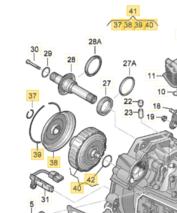 02E398029B -  DQ250 DSG Clutch Repair Kit - Volkswagen MK5/MK6 & Audi 8P/8J