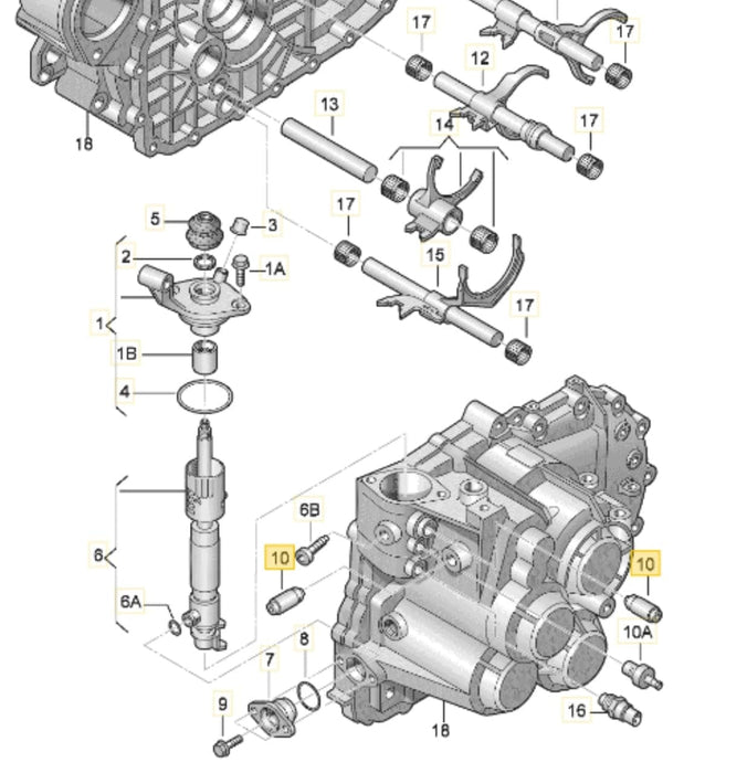 02J301234B - Retaining Sleeve for Gearbox - Audi 8N TT/TTS & Volkswagen MK4 Golf