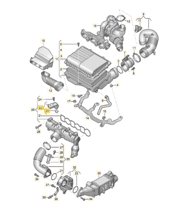 03K906051 - Bosch Pressure Sensor - MAP SENSOR (4-BAR) - Audi