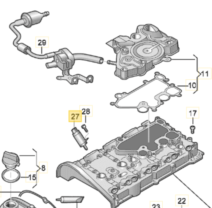 06E103697AE - Camshaft Adjuster Unit - Audi A6/A7/Q3/Q8 & Volkswagen Arteon/Tiguan/Touareg