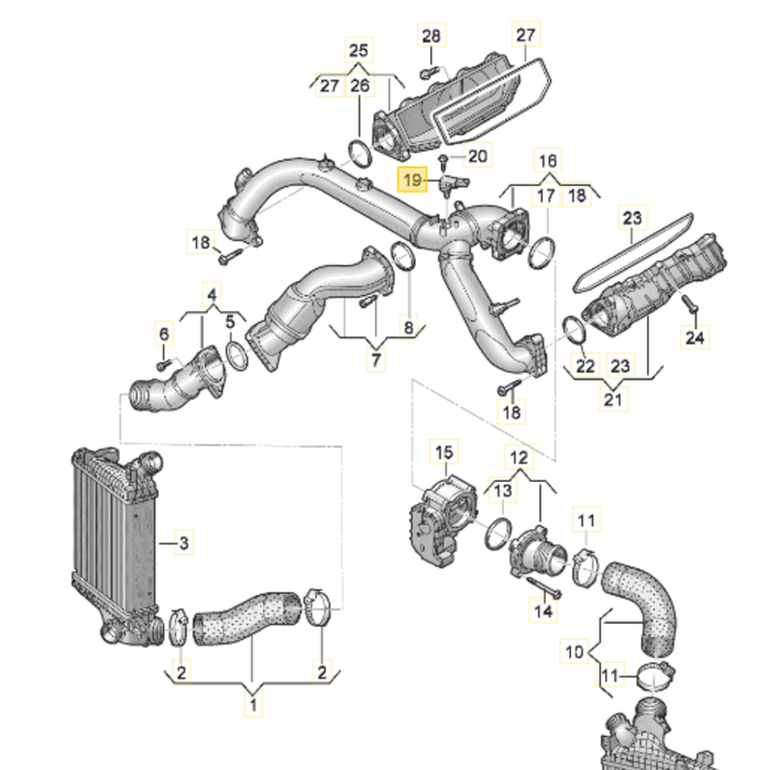 06E906051AC - MAP Sensor - Intake Manifold Pressure - Audi B9/8V/8S & Touareg
