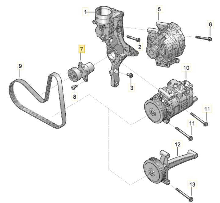 X AUTOHAUX Accessory Drive Belt Tensioner Assembly for Audi A3 2.0L 2008-2013 for Audi Q3 2.0L 2015-2018 No.06J903133A X AUTOHAUX Accessory Drive Belt Tensioner Assembly for Audi A3 2.0L 2008-2013 for Audi Q3 2.0L 2015-2018 No.06J903133A
