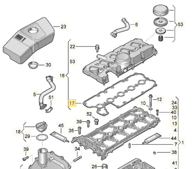 Vw 2.0 tsi valve cover gasket replacement deals