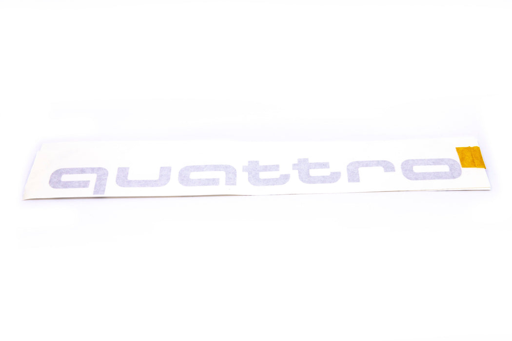4G0064317 X7W - Audi  "Quattro" Decal/Sticker (Silver) (2 decals)