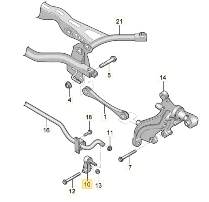 5Q0505465C - Sway Bar End link (stabilizer) - Audi 8V/8S & Volkswagen MK7 (MQB)