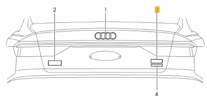 83A853744D T94 - Rear "45TFSI" Badge for Q3 (Gloss Black)