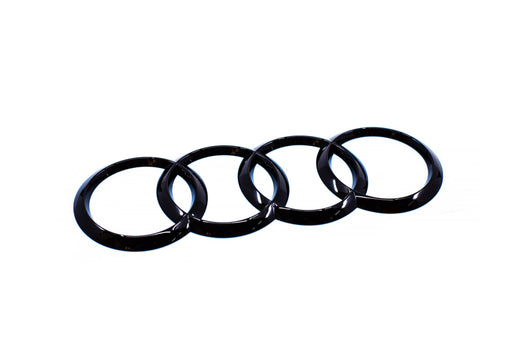 8W9853742A T94 - Audi (4 Rings) Badge, Black & Glossy - RS4/A4/S5/A6/S6