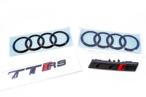 Audi TTRS Black Badge Bundle - (2x rings) (2x badges) - Genuine Audi