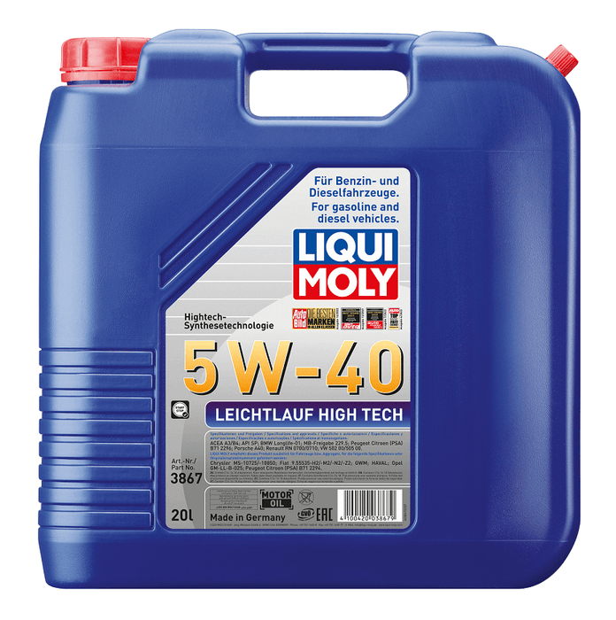 LIQUI MOLY - Leichtlauf High Tech 5W-40 (20L) - Volkswagen 502/505