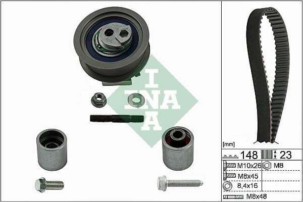 INA Timing Belt Kit - EA113 2.0 and 2.0T FSI- Volkswagen & Audi - 530044510