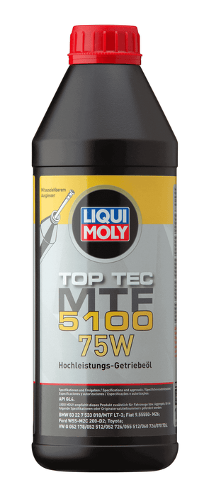 LIQUI MOLY - Top Tec MTF 5100 75W (1L) - Manual Transmission Fluid - Volkswagen Approved (API GL4)