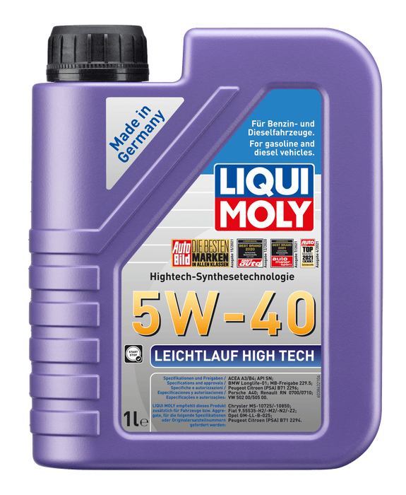 LIQUI MOLY - Leichtlauf High Tech 5W-40 (1L) - Engine Oil - VW 502/505