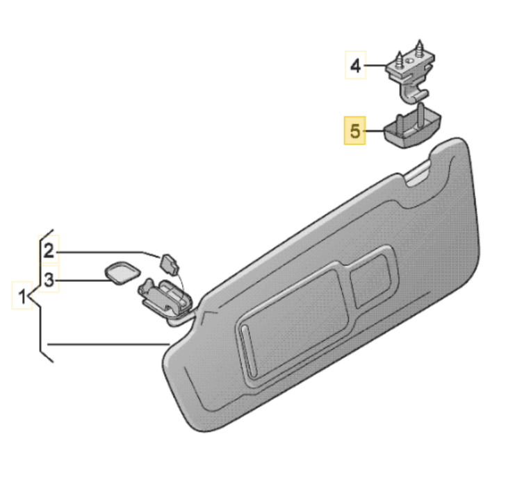 Genuine audi deals sun visor clip