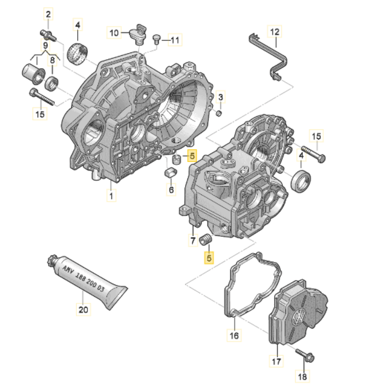 WHT001882 - Sealing Plug M24 x 1.5 - Audi 8P A3, Volkswagen MK6 Golf ...
