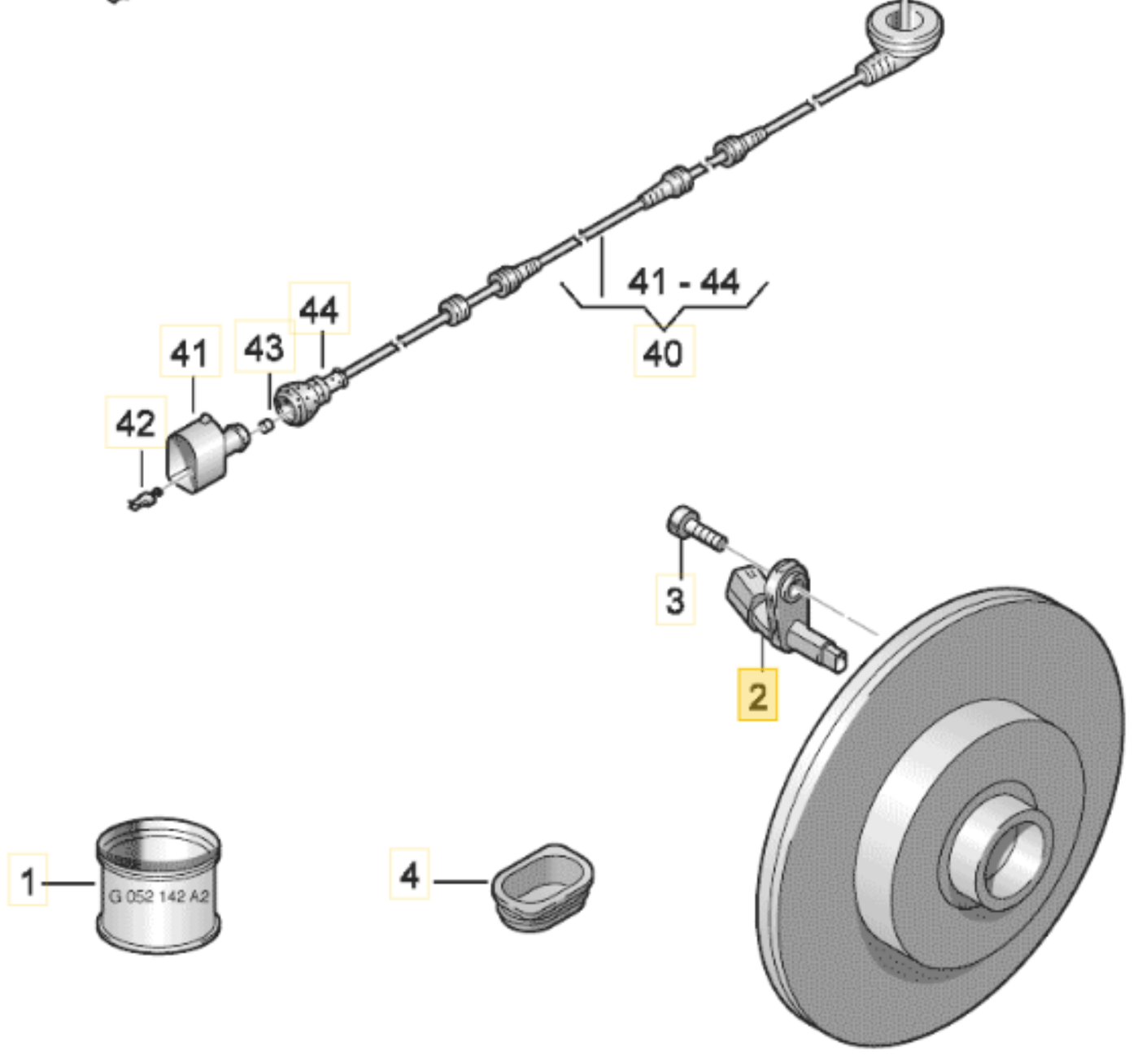 WHT003858 - Speed Sensor (Right) - Audi 8P/8U/8J & Volkswagen MK5/MK6 ...