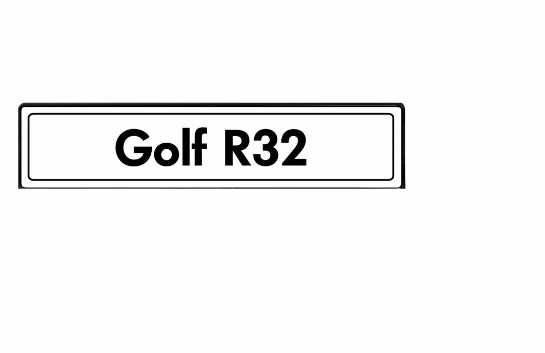 ZCP905030 - Golf R32 Number Plate