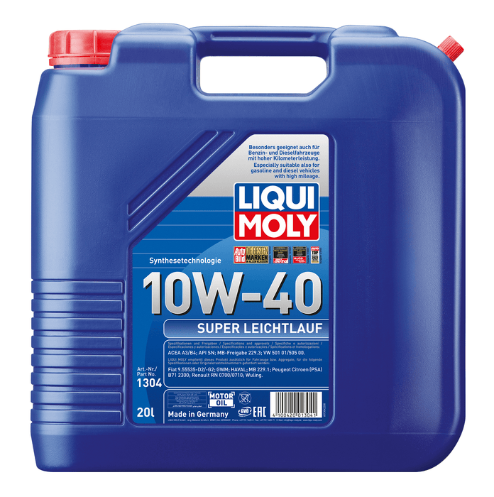 LIQUI MOLY - Super Leichtlauf 10W-40 (20L) - Engine Oil - Volkswagen 501/505