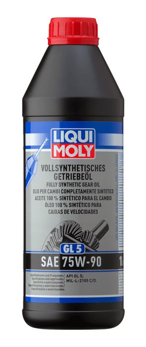 LIQUI MOLY - Fully Synthetic Gear Oil  75W-90 1L - Gearbox Oil - API GL 5 - Volkswagen & Audi