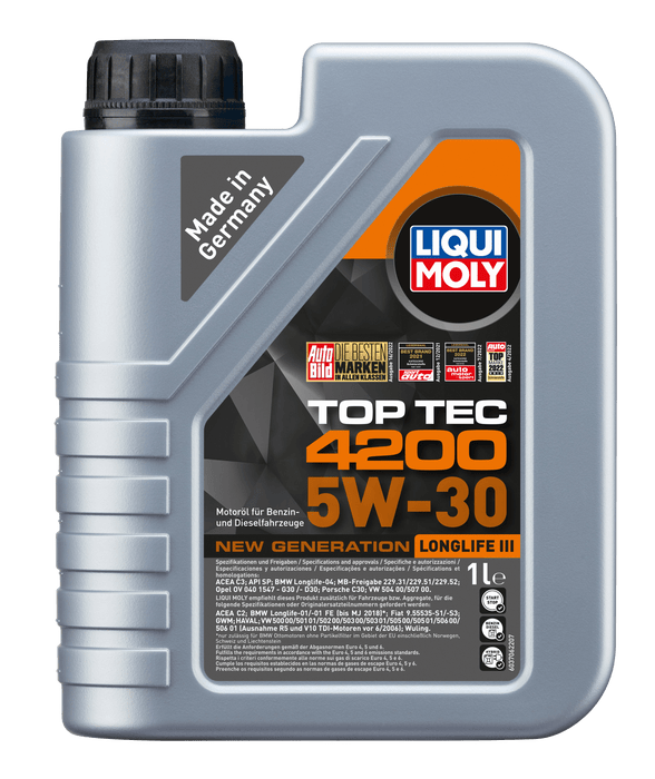 LIQUI MOLY - Top Tec 4200 5W-30 (LL) (1L) - Engine Oil - VW 504/507
