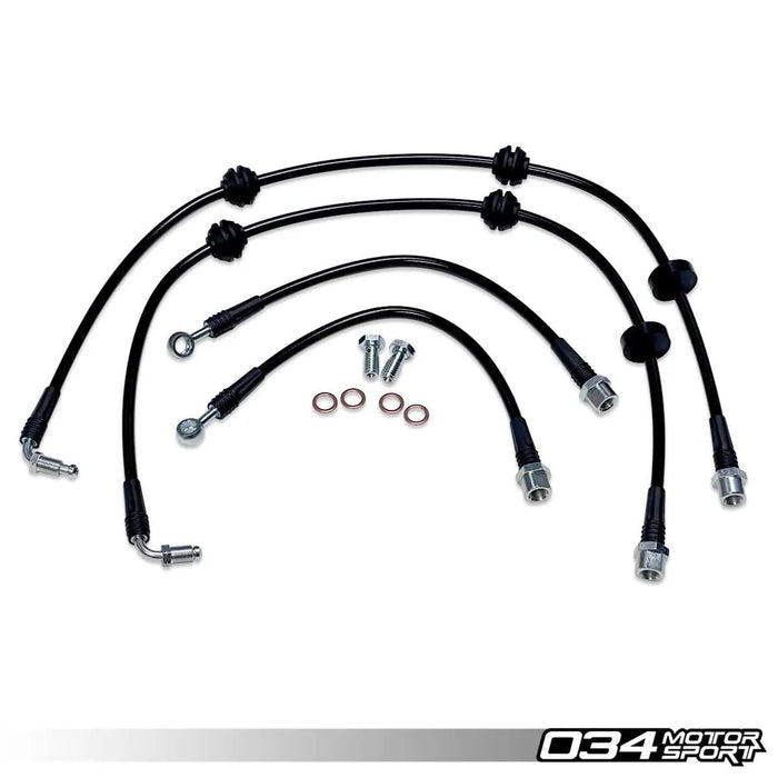 034 Motorsport - Stainless Steel Braided Brake lines - Audi B9/B9.5 A4/S4/A5/S5/RS5/Q5/SQ5 - 034-303-0015